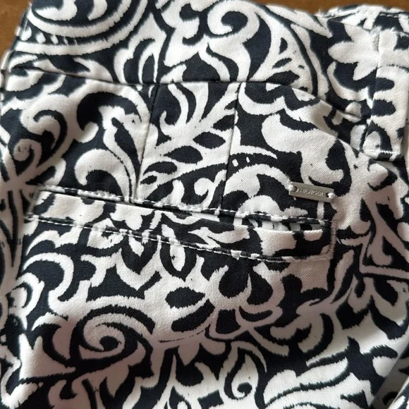 TOMMY HILFIGER Navy Blue Waverly Print Slim Pants- Size 10 - Picture 10 of 10